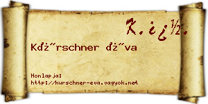 Kürschner Éva névjegykártya